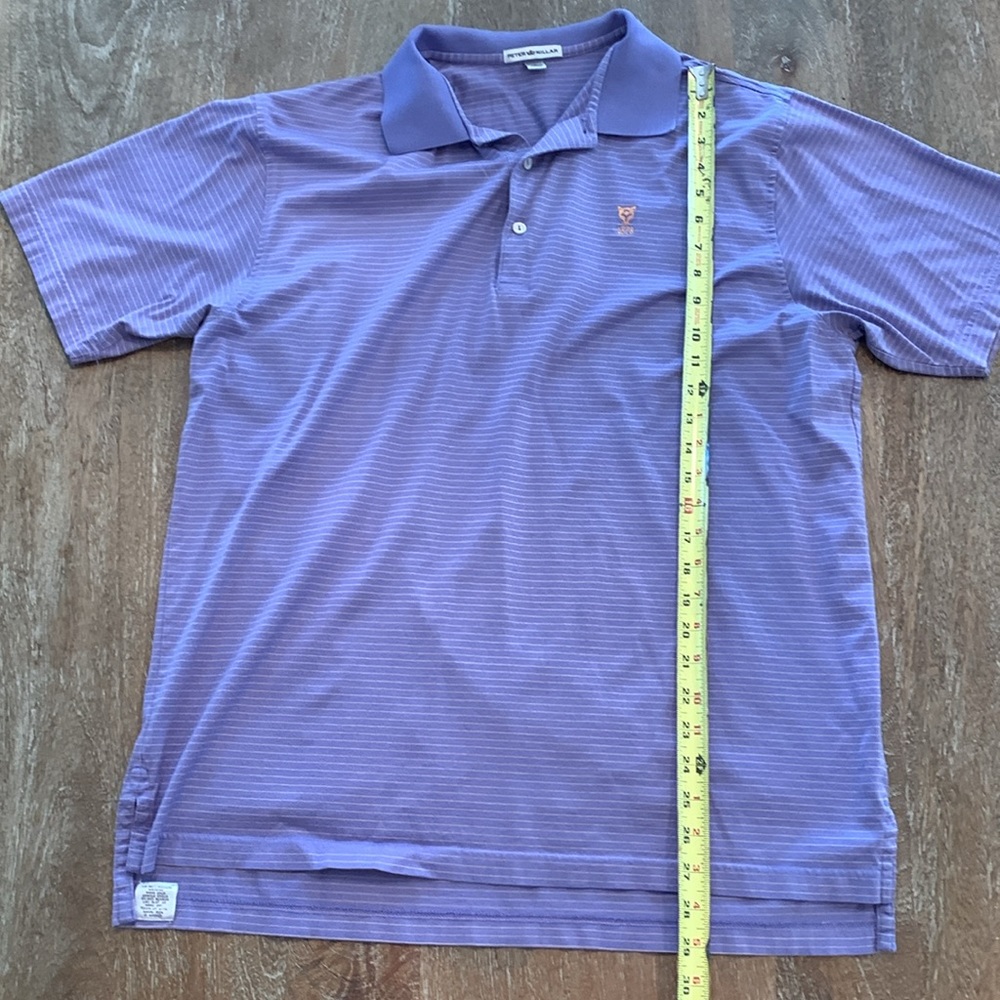 Peter Millar Large Polo in Lavender with Gold Stripes from Rockaway Hunting Club - Picture 7 of 8